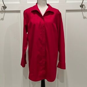 Chico's Red Tunic Style Blouse
